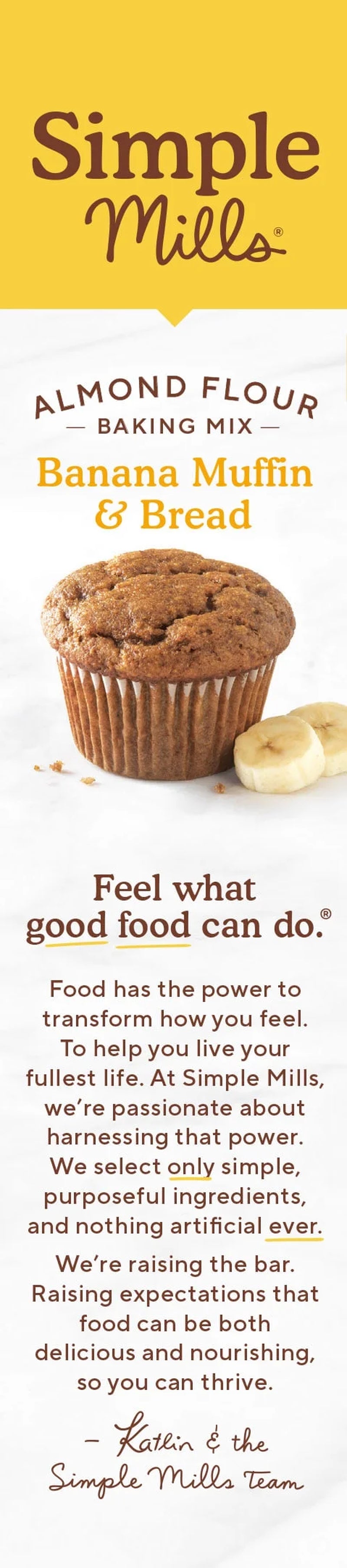 Almond Flour Banana Muffin and Bread Mix, Gluten-Free Baking Mix, 9 Oz Box