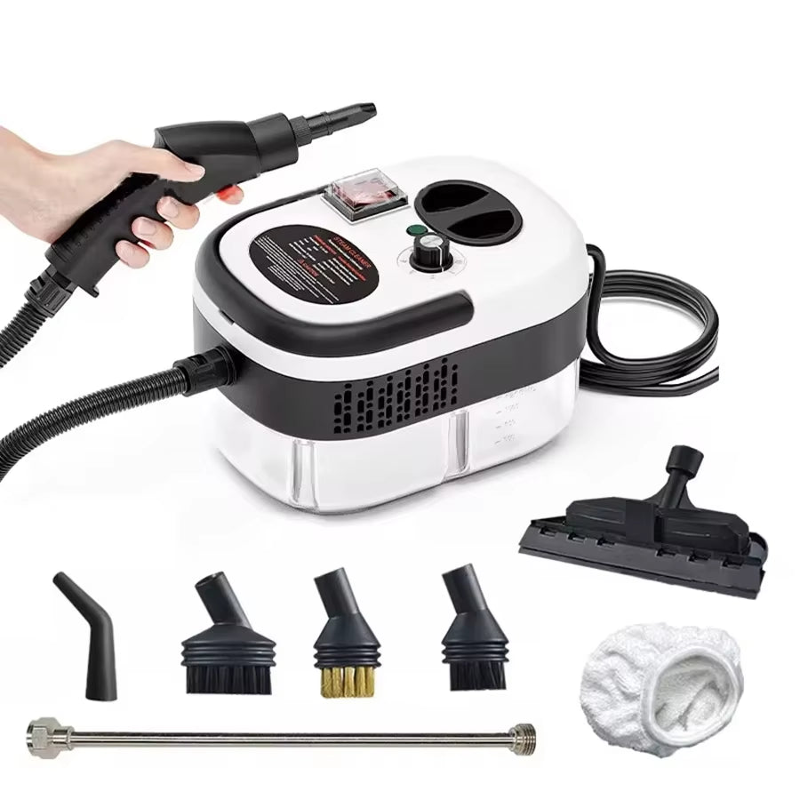 Portable Handheld Steam Cleaner High Temperature Pressurized Steam Cleaning Machine with Brush Heads for Kitchen Car