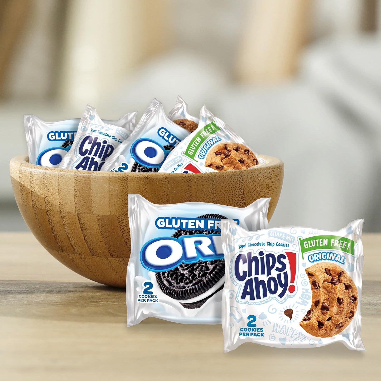 Gluten Free OREO and CHIPS AHOY Cookie Snack Packs Variety Pack 20 Pack