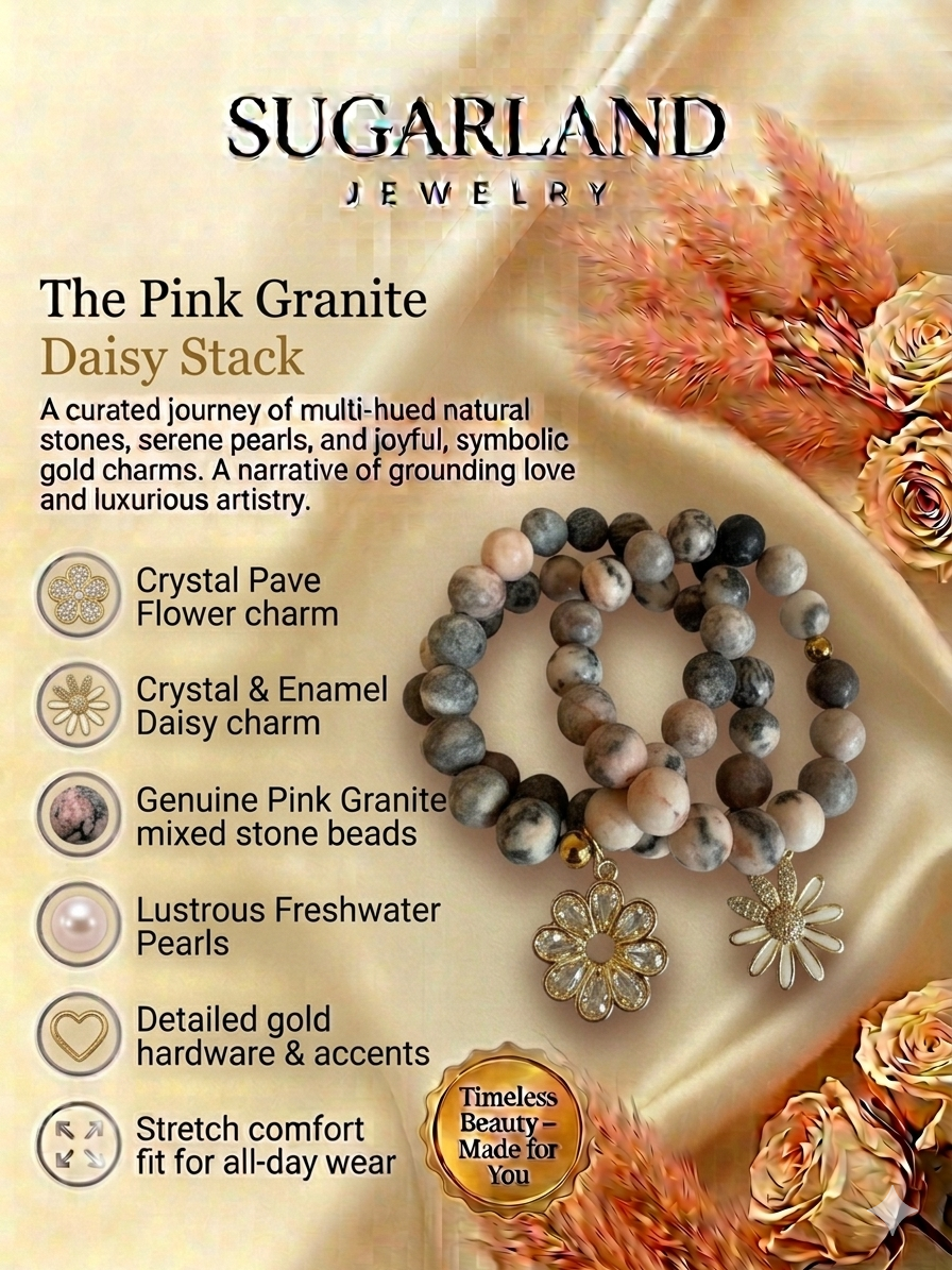 The Pink Granite Daisy Stack