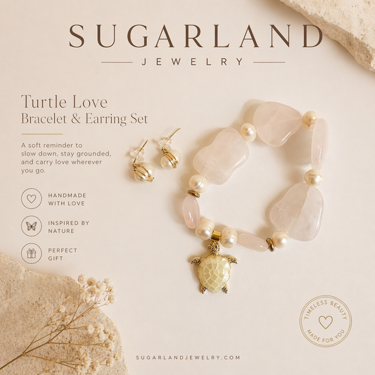Turtle Love Bracelet & Earring Set