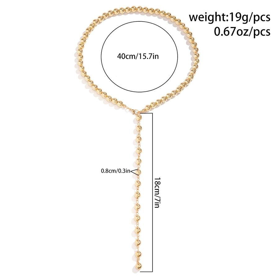 lady baroque style solid color alloy beaded women's pendant necklace - Jewelry Trends USA