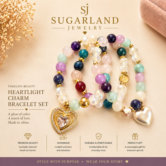 Heartlight Multicolor Charm Bracelet Set