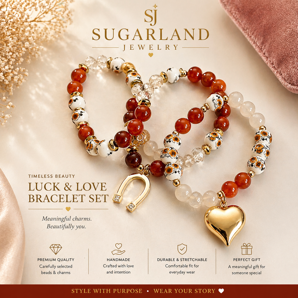 Luck & Love Charm Bracelet Set