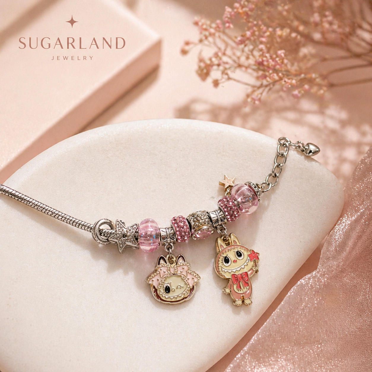 Sugarland Charm Bracelet – Pink Fairy Tale Edition