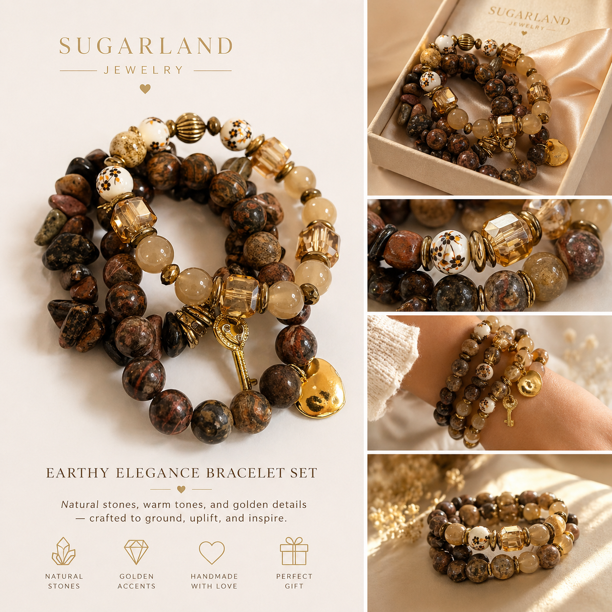 🤎 Earthy Elegance Bracelet Set