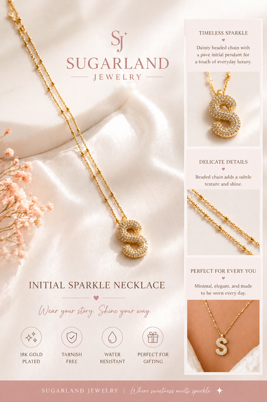Initial Sparkle Necklace