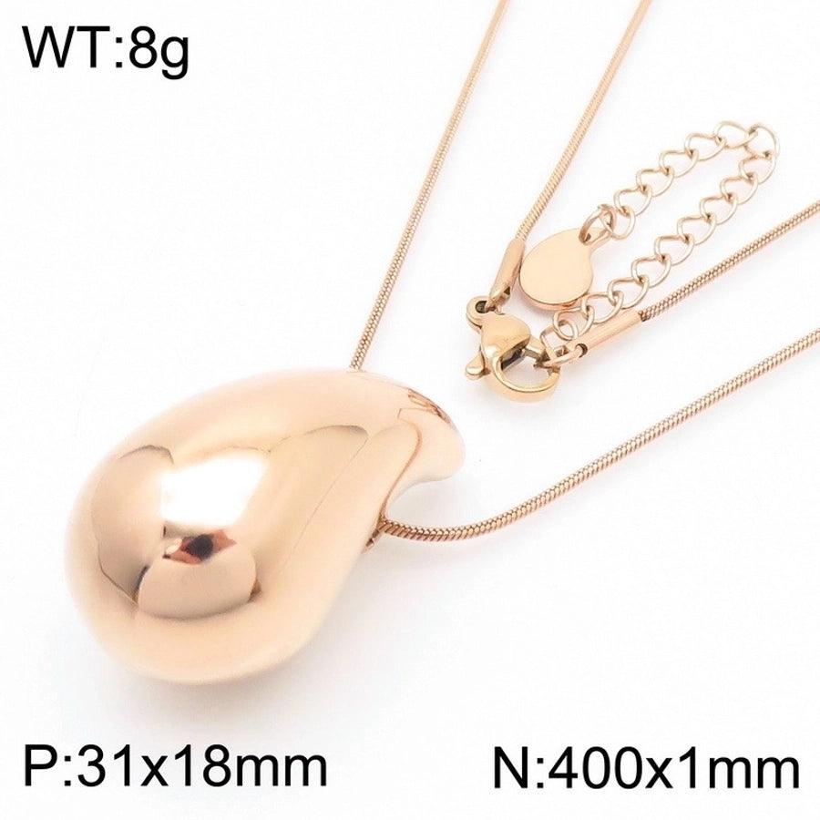 1 Pair Modern Style Simple Style Solid Color Plating Stainless Steel 18K Gold Plated Earrings
