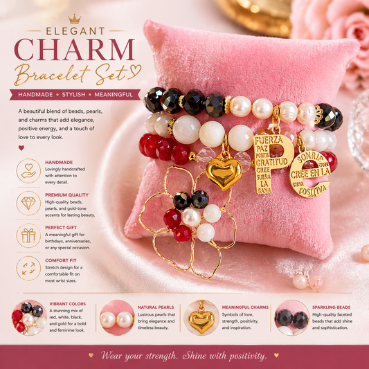 Elegant Charm Bracelet Set – Handmade Statement Jewelry