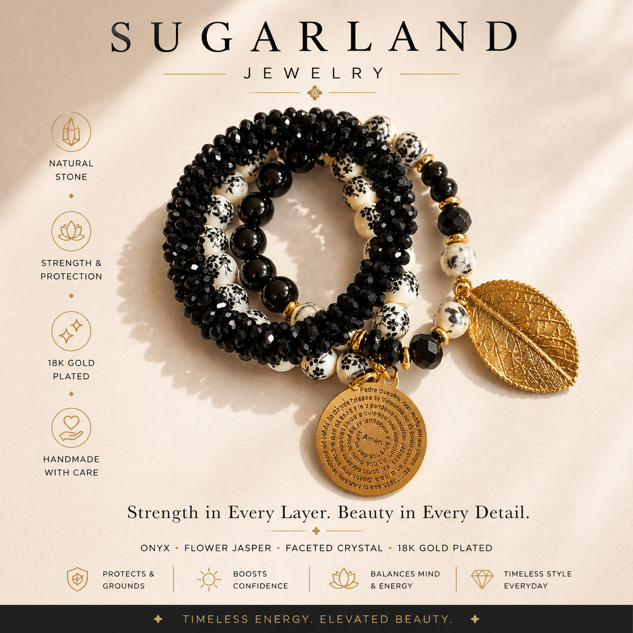Noir Essence Protection Bracelet Set
