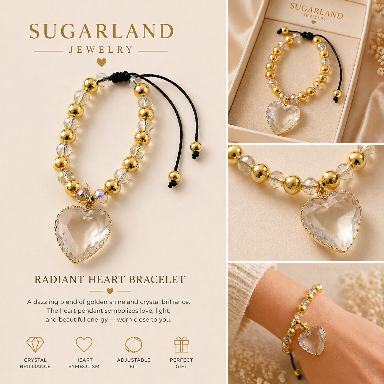 Radiant Heart Crystal Bracelet