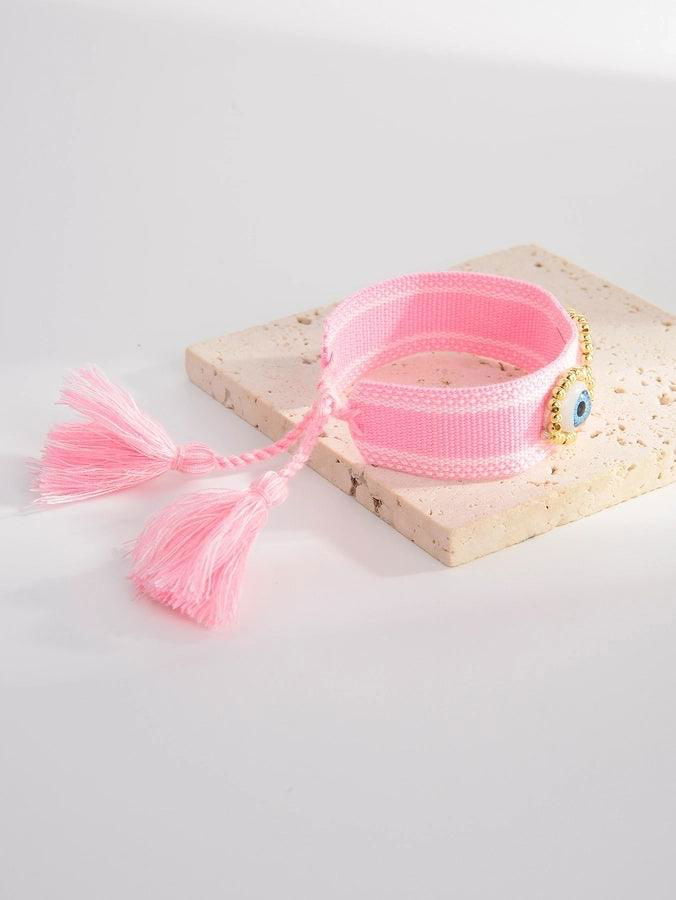 vacation simple style devil's eye rope handmade tassel braid women's bracelets - Jewelry Trends USA